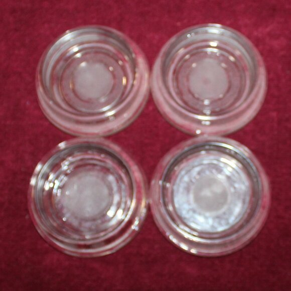 Vintage glass furniture coasters - set of 4 - Picture 3 of 3
